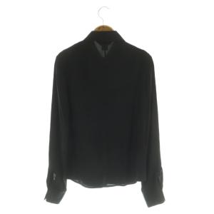 Brooks Brothers シルクシャツ ブラウス 長袖 2 ブラック /MY OS GY58