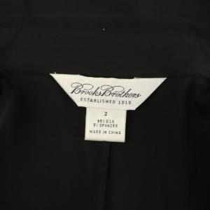 Brooks Brothers シルクシャツ ブラウス 長袖 2 ブラック /MY OS GY58
