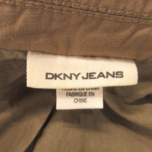 DKNY JEANS ジャケット コットン 上着 XXL 茶 ブラウン 無地 テーラードカラー 長袖 エルボーパッチ