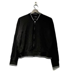 ジップアップジャケット 長袖 S 黒 ブラック GY58