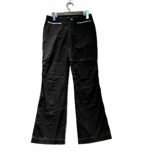 パンツ ストレート フレア 36 紺 ネイビー GY58