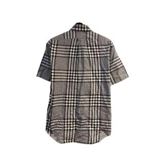 RALPH LAUREN カジュアルシャツ ボタンダウン チェック 半袖 M グレー GY58