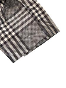 RALPH LAUREN カジュアルシャツ ボタンダウン チェック 半袖 M グレー GY58