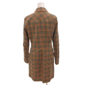 Burberry's BLUE LABEL ヴィンテージ シャツワンピース ノバチェック 長袖 ひざ丈 38 ベージュ /FF GY58