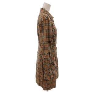 Burberry's BLUE LABEL ヴィンテージ シャツワンピース ノバチェック 長袖 ひざ丈 38 ベージュ /FF GY58