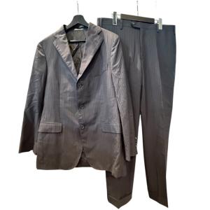 セットアップ ジャケット シングル ストライプ スラックスパンツ 52 紺 ネイビー GY58