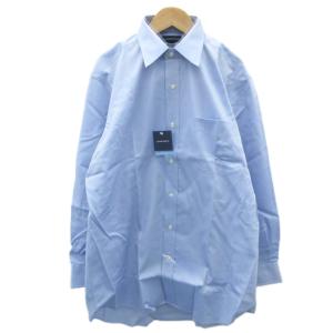 Yシャツ ワイシャツ 42-82 XL 青 ブルー 無地 長袖 /HO57 GY61