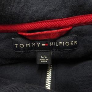 TOMMY HILFIGER スウェットジャケット スタンドカラー トレーナー ジップアップ L 紺 ネイビー /CK12 GY61
