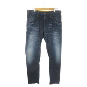 E-FUNCTION JERSEYS ジーンズ XL 青 ブルー インディゴ ウォッシュ加工 フルレングス
