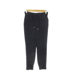 パンツ XS 紺 ネイビー ドローストリング ゴムウエスト 裾絞り 無地 /AO22 GY61