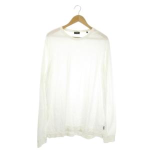 長袖Tシャツ XL 白 ホワイト 無地 ラウンドネック 長袖 裾リブ /AO23 GY61