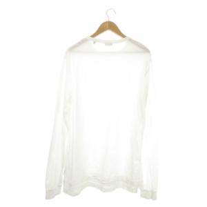 DIESEL 長袖Tシャツ XL 白 ホワイト 無地 ラウンドネック 長袖 裾リブ /AO23 GY61