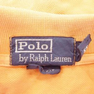 Polo by Ralph Lauren ポロシャツ ビッグポニー M SLIM FIT オレンジ 半袖 ポロプレイヤーロゴ刺繍 数字アップリケ