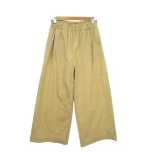 BLUE LABEL ワイドパンツ 40 ベージュ ゴムウエスト ワイドシルエット クロップド丈 /AH28