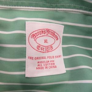 Brooks Brothers シャツ XL 緑 グリーン ストライプ柄 ボタンダウンカラー 長袖 /CK18 GY61