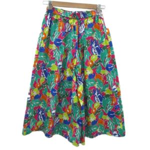 スカーチョ ガウチョパンツ ワイドパンツ 七分丈 総柄 L マルチカラー /SM18 GY61