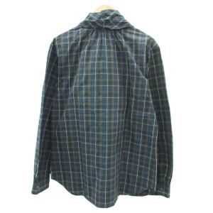 RALPH LAUREN シャツ ブラウス  5F L モスグリーン チェック柄 ボウタイ 長袖 /SM23 GY61