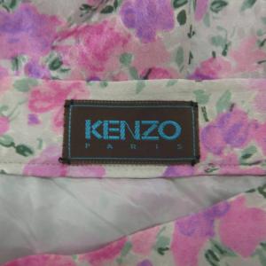 KENZO フレアスカート ミモレ丈 ピンク 花柄 /SM26 GY61