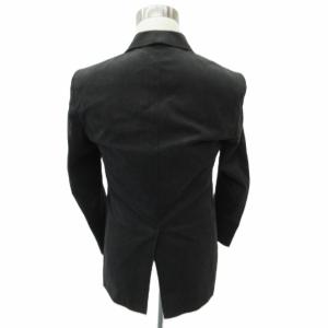 MCM テーラードジャケット ミドル丈 M チャコールグレー シングルボタン 総裏地 /SY3 GY61