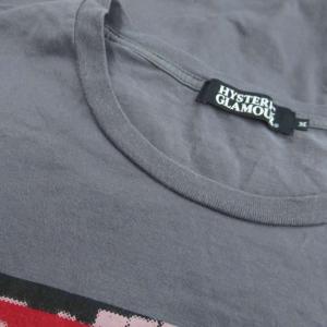 HYSTERIC GLAMOUR Tシャツ カットソー 半袖 M チャコールグレー ロゴプリント /SY9 GY61