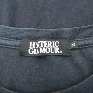 HYSTERIC GLAMOUR Tシャツ カットソー M 黒 半袖 ロゴプリント ラウンドネック /SY10 GY61