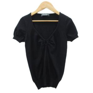 サマーニット カットソー 42 L 黒 半袖 /SY14 GY61