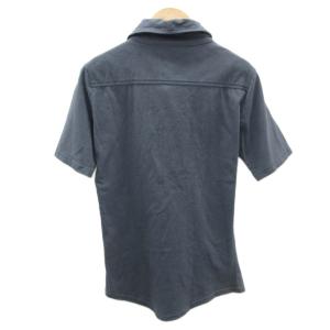 VIVIENNE WESTWOOD MAN カジュアルシャツ 半袖 44 XS チャコールグレー 無地 オーブ刺繍 /SY15 GY61