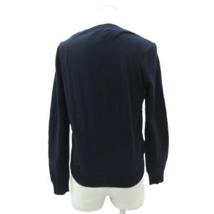Paul Smith BLACK アンサンブルニット カーディガン ミドル丈 カットソー ノースリーブ M 紺 ボタン柄 総柄 ラウンドネック