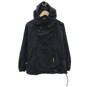 アノラックパーカー ジャケット ミドル丈 M 黒 ブラック ハーフジップ ナイロン /SM72 GY61