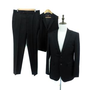 スーツ 3ピース セットアップ 上下 テーラードジャケット シングル ミドル丈 ベスト Vネック ミドル丈
