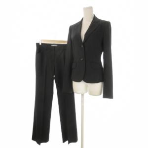 スーツ 38 黒 ブラック 無地 長袖 2つボタン 03-8104151 /CK2 GY61