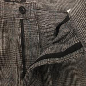 BURBERRY BLACK LABEL パンツ 82 グレー ストレート グレンチェック ロゴ刺繍 /AO10 GY61
