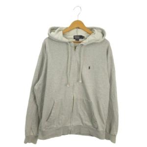パーカー M グレー ジップアップ ロゴ刺繍 /AO4 GY61