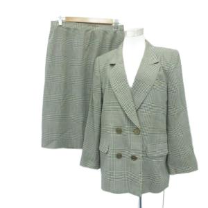 スーツ セットアップ 上下 テーラードジャケット ダブル ミドル丈 タイトスカート ミモレ丈 13+ XL