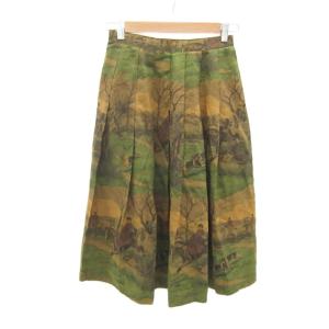 プリーツスカート 9AR ブラウン FXA35-825