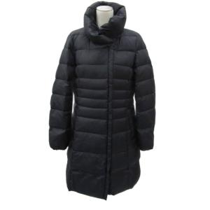 ダウンコート ロング丈 42 XL 大きいサイズ 黒 ブラック ボリュームカラー /SM4 GY61