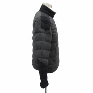 DIESEL ダウンジャケット ミドル丈 XL ダークグレー スタンドカラー 切替 /MA2 GY61