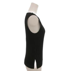 ISSEY MIYAKE カットソー プリーツ ノースリーブ M 黒 ブラック /FF GY61