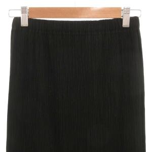 ISSEY MIYAKE プリーツスカート タイト イージー ゴムウエスト ロング S 黒 ブラック /FF GY61