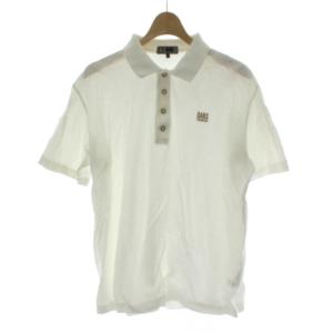 ポロシャツ M 白 ホワイト 無地 ポロカラー 半袖 /PP GY58