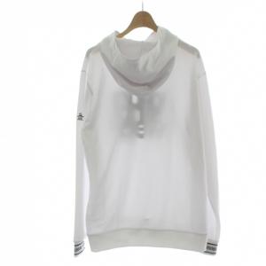 MUNSINGWEAR パーカー LL 白 ホワイト フード付き 長袖 ロゴプリント /PP GY58