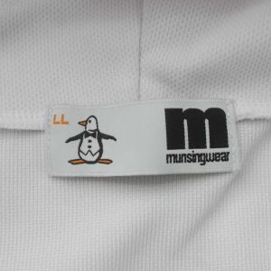 MUNSINGWEAR パーカー LL 白 ホワイト フード付き 長袖 ロゴプリント /PP GY58