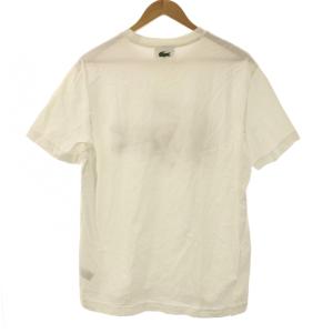 LACOSTE Tシャツ L 白 ホワイト ロゴ刺繍 ラウンドネック 半袖 /RP GY58