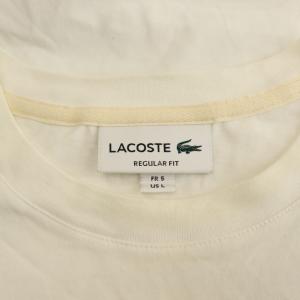 LACOSTE Tシャツ L 白 ホワイト ロゴ刺繍 ラウンドネック 半袖 /RP GY58