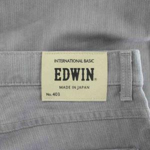 EDWIN デニムパンツ ジーンズ 32 グレー ライトグレー 無地 ストレートシルエット 長ズボン /GR GY58