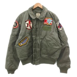 90s CPU-45/P フライトジャケット ブルゾン X-LARGE ミリタリー ワッペン GY61