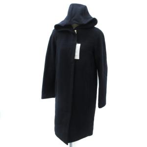 フーデッドコート ウール 36 紺 ネイビー ロング丈 13-08-65-08301HN /YS9 GY61
