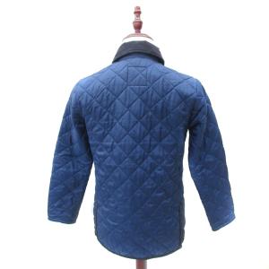 LAVENHAM キルティングジャケット XS 青 ブルー コーデュロイ衿 ミドル丈 LVH-19-BP /YS11 GY61