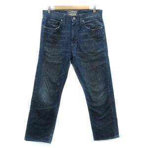 GARMENT CO. デニムパンツ ジーンズ  W32 L31 紺 ネイビー ウォッシュ加工 ロング丈