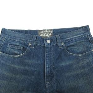STUSSY GARMENT CO. デニムパンツ ジーンズ  W32 L31 紺 ネイビー ウォッシュ加工 ロング丈